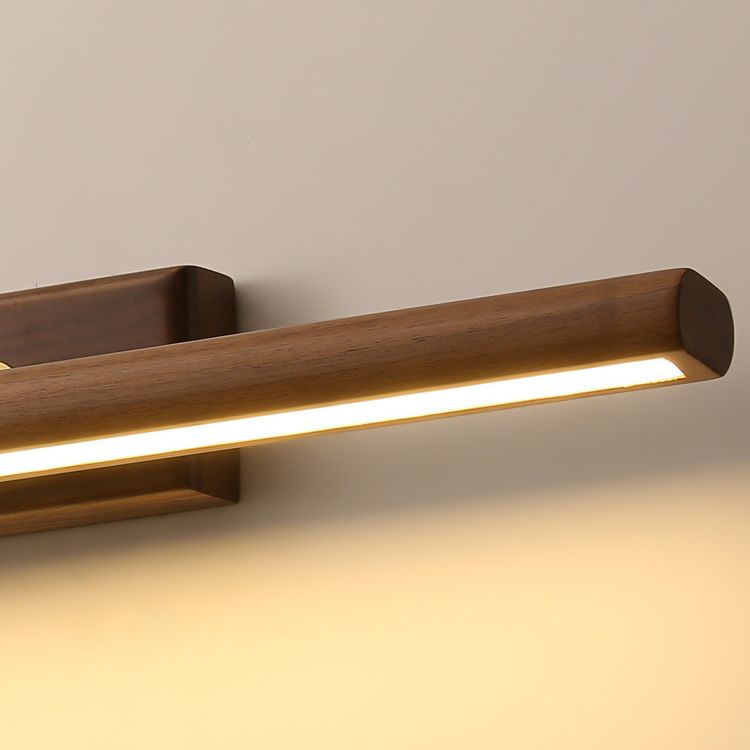 Minimalist Style Vanity Light Bar Walnut Led Vanity Mirror Lights for Dressing Table