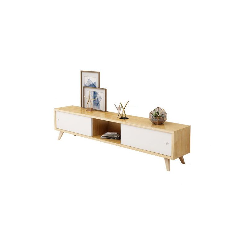 Solid Wood TV Media Console Modern Media Console for Living Room