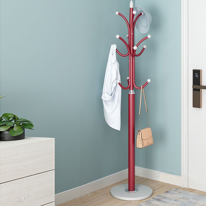 Contemporary Metal Hall Tree with Hooks Coat Hanger in Living Room