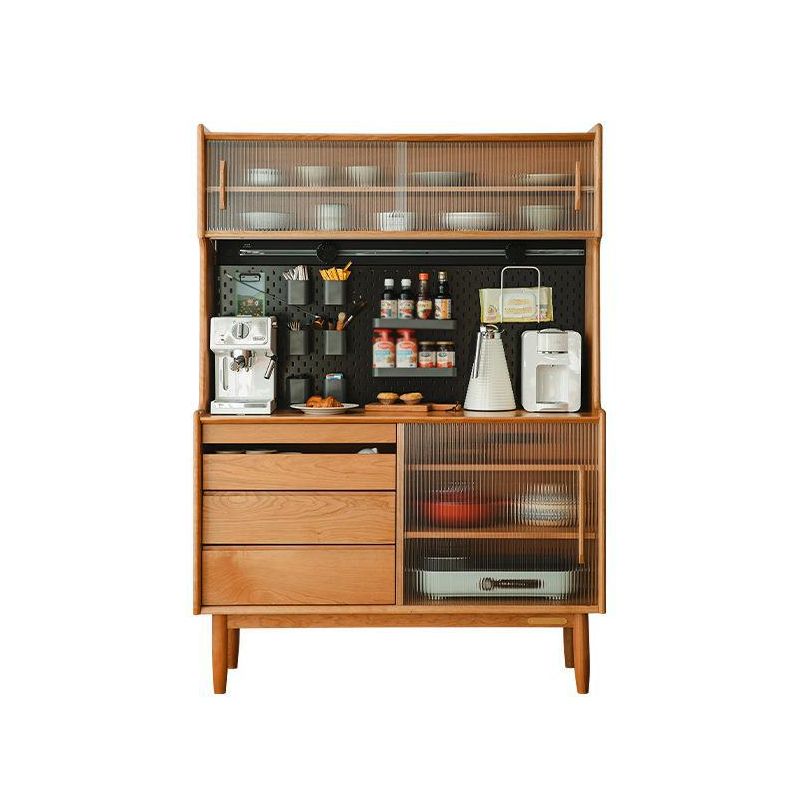 Modern Pine Dining Hutch Standard 18" W Hutch Cabinet for Dining Room