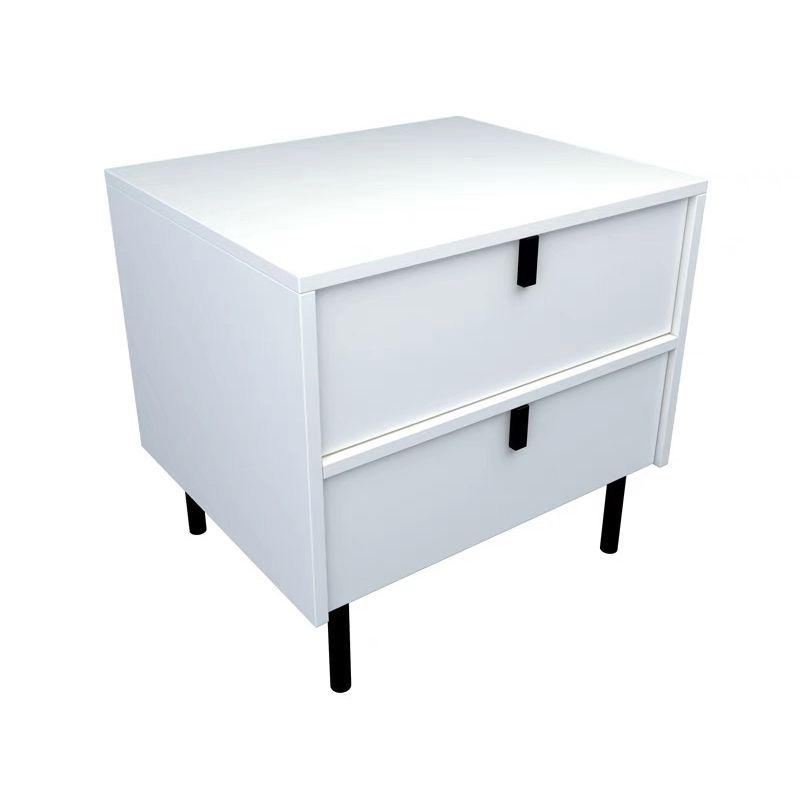 Modern Style Metal 2/3 Drawer White/grey/black 4 Legs Nightstand