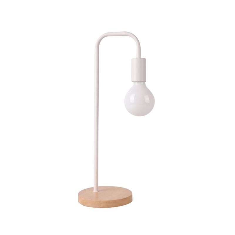 Dormitory Bare Shade Desk Light Metal 1 tête lampe de bureau de style simple avec cordon de plug-in