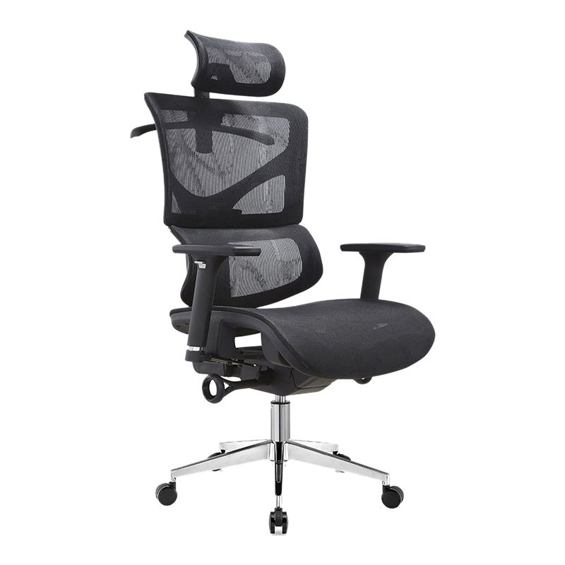 Modern & Contemporary Wheels Chair Black Task High Back Chair