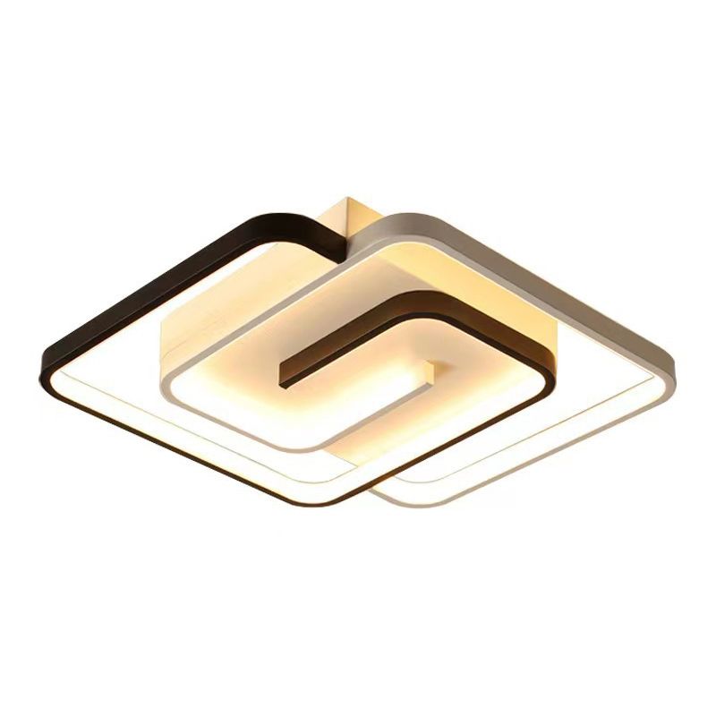 Geometric Flush Mount Lighting Modern Metal Flush Pendant Light