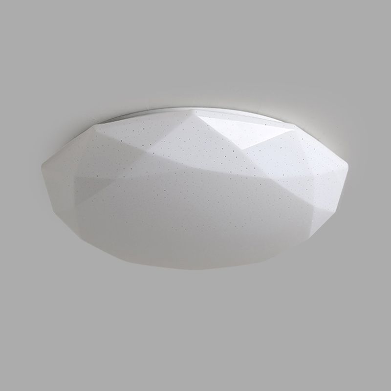 Modern 1 - Light Flush Mount Iron and Acrylic LED Ceiling Flush in White