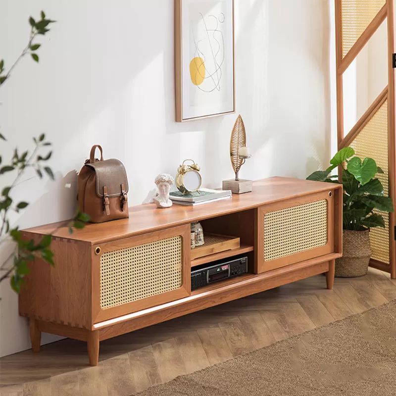 Solid Wood TV Media Stand Scandinavian TV Console for Living Room