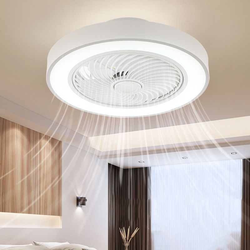 1-Light Ceiling Fan Lighting Modern Style Metal Ceiling Fan Lighting for Living Room