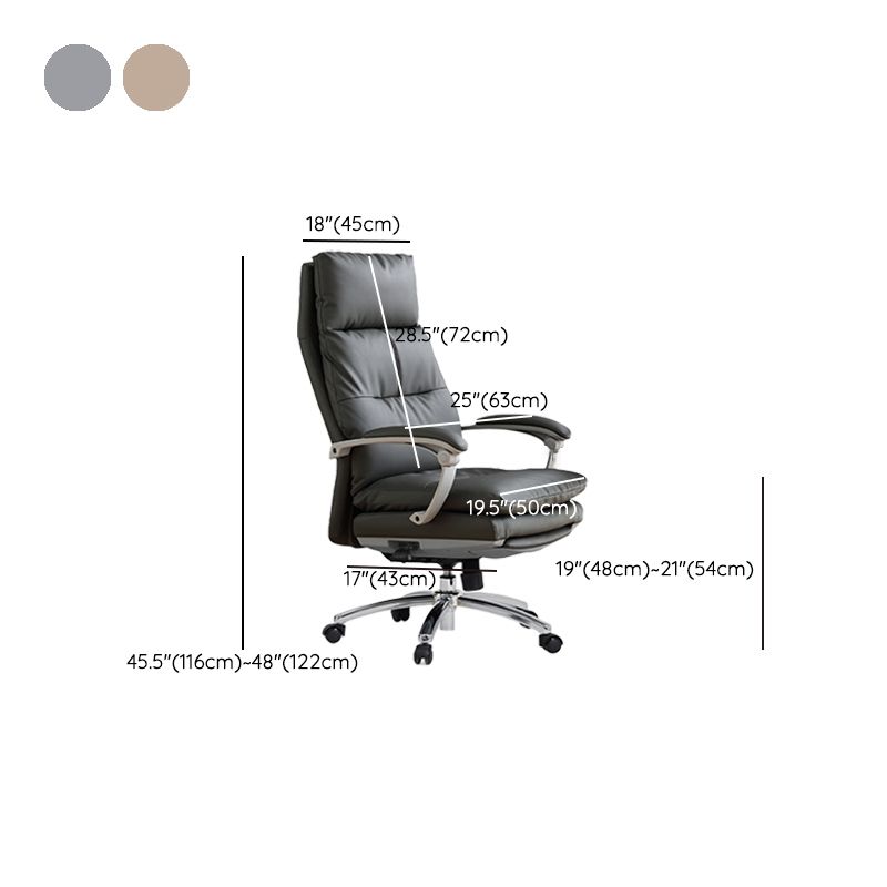 Modern Padded Arms Desk Chair Ergonomic Office Chair with Wheels