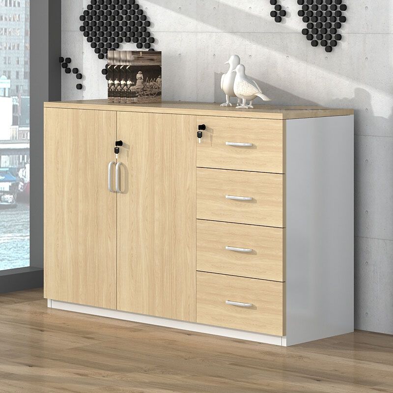 Scandinavian Filing Cabinet Wood Lateral Filing Cabinet for Home Office