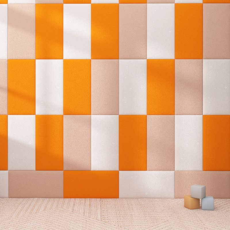 Color Blocking 3D Embossed Wall Panel Self-Adhesive Foam Indoor Wall Tile