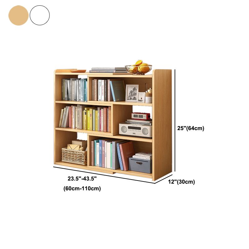 Wooden Engineered Wood Bookshelf Closed Back Modern Bookcase with Shelves