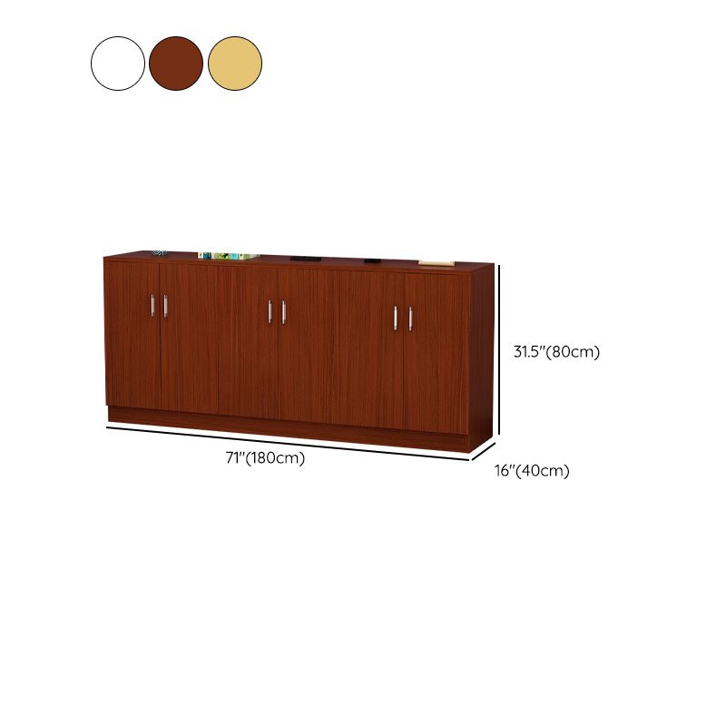 Contemporary Dining Server Adjustable Shelving Sideboard Cabinet with Shelves