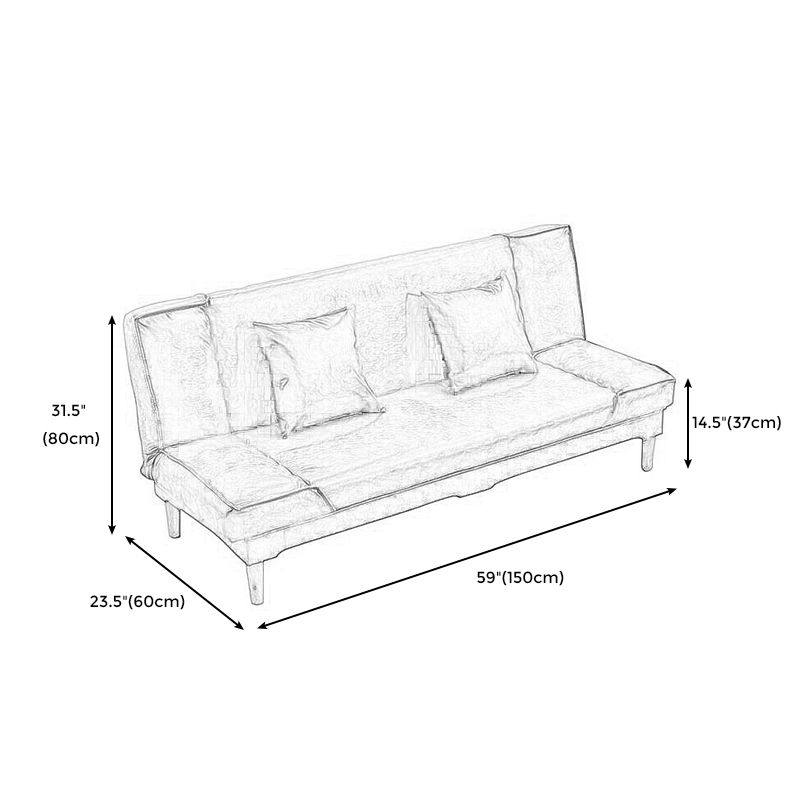 Sofe moderno de madera de madera macarrones con 4 patas con brazo convertible para la sala de estar para sala de estar
