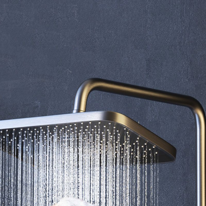 Grey Shower System Swivel Adjustable Spray Pattern Wall-Mounted Shower System