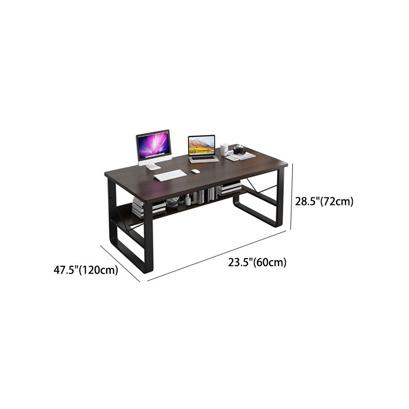 Modern Rectangular Office Desk Artificial Wood Writing Desk with Sled Base