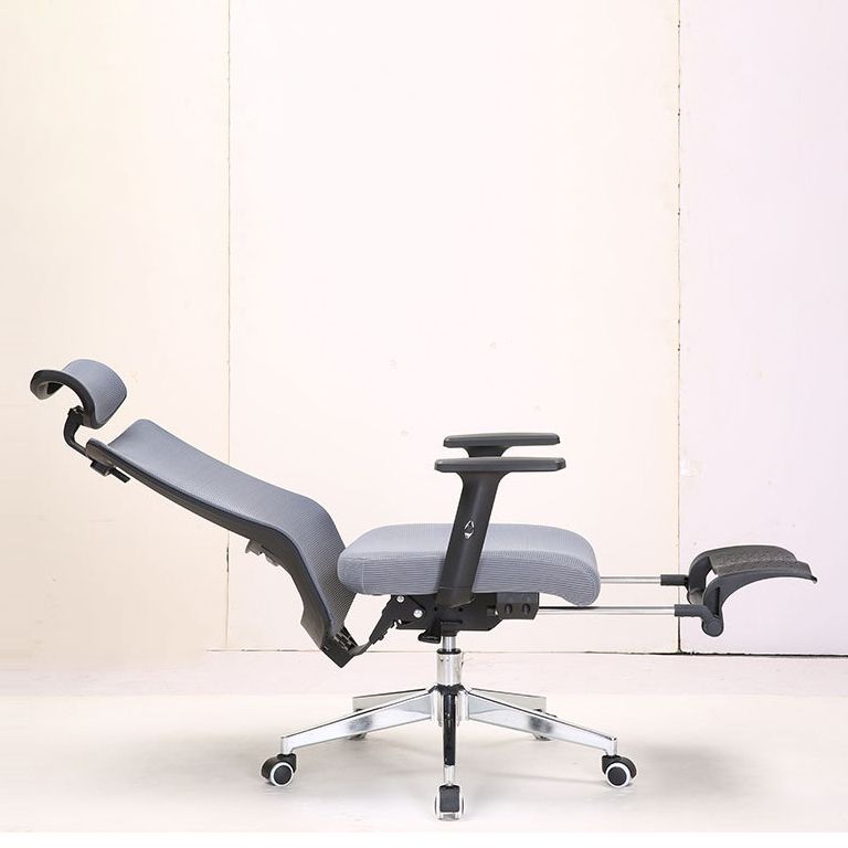 Modern Desk Chair Mesh Computer Chair Conference Chair in Gray