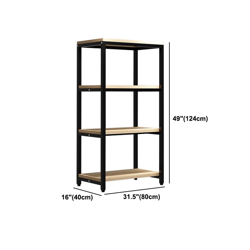 Metal Etagere Bookcase Scaffale di libri a retro aperto industriale con ripiani per ufficio e casa