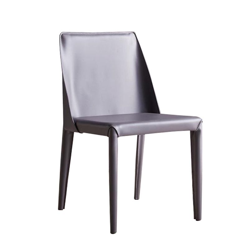 Modern Chair Dining Armless Chairs for Kitchen with Metal Legs