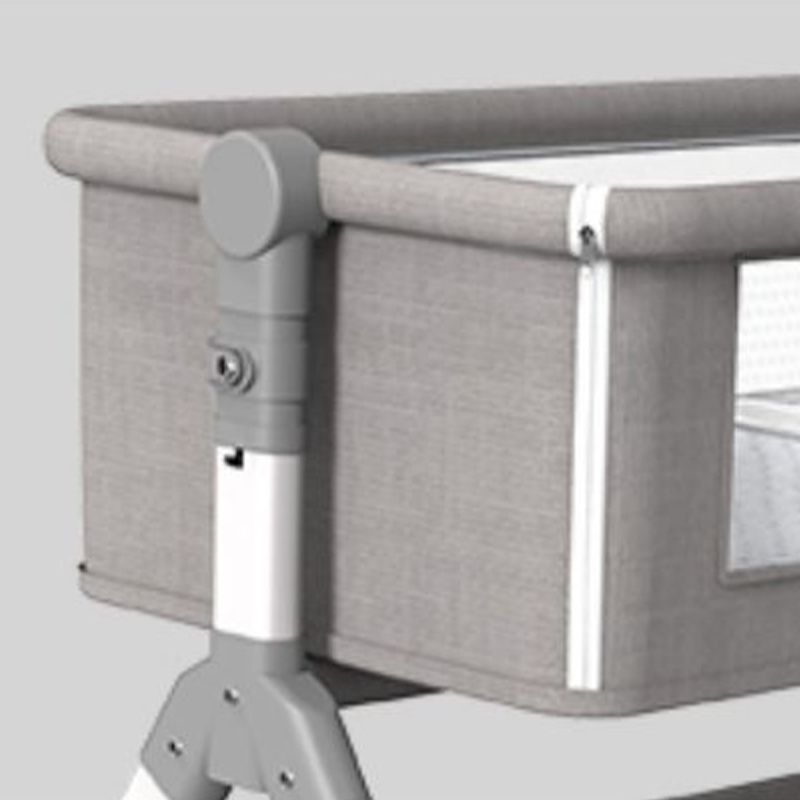 Adjustable Heights and Angle Bed Side Sleeper Rectangle Bassinet with Wheel