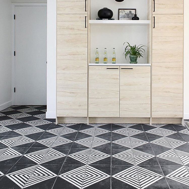 Modern Style Waterproof Floor Tile Stripe Pattern Straight Edge Square Floor Tile