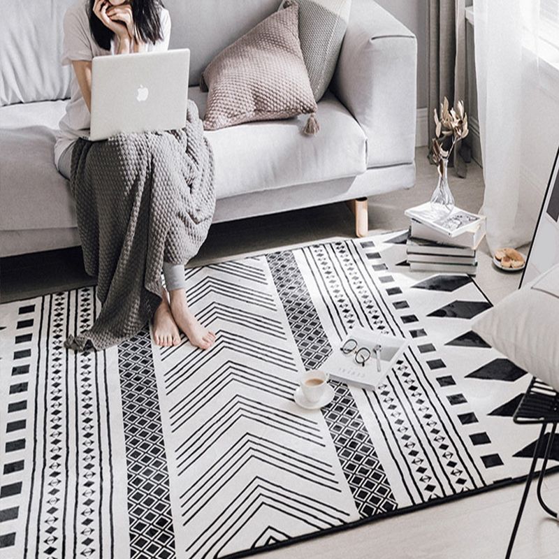 Zuidwestelijke woonkamer vloerkleed multi-kleuren kleurblok indoor tapijt polyster anti-slip achterste kleurbestendig tapijt