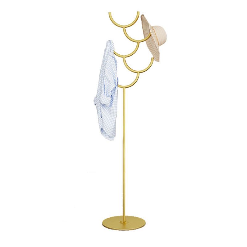 Free Standing Coat Hanger Industrial Style Metal Coat Hanger with Hooks