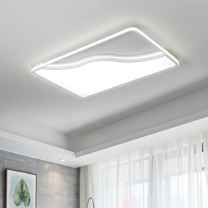 Noir / Blanc Rectangulaire / Place Ceiling Light Simple Acrylique 16 "/19.5" /35.5 " W LED Ceiling Light Fixture for Bedroom in Warm / White