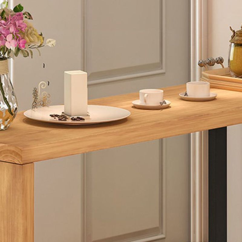 Rectangle Pine Wood Counter Table Contemporary Bar Table for Dining Room