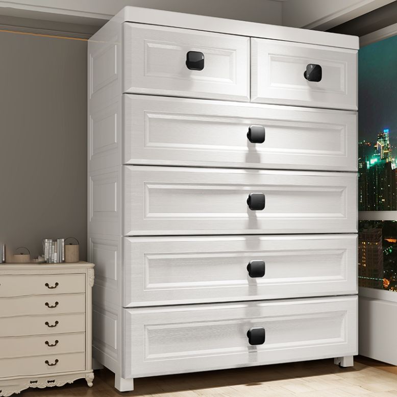 Ultra Modern Vertical Plastic Nursery Dresser with Drawers for Bedroom