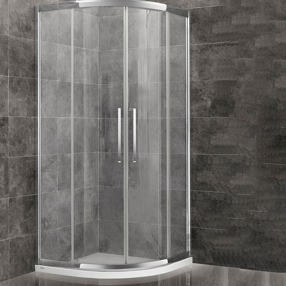 Framed Double Sliding Shower Enclosure Tempered Glass Shower Enclosure