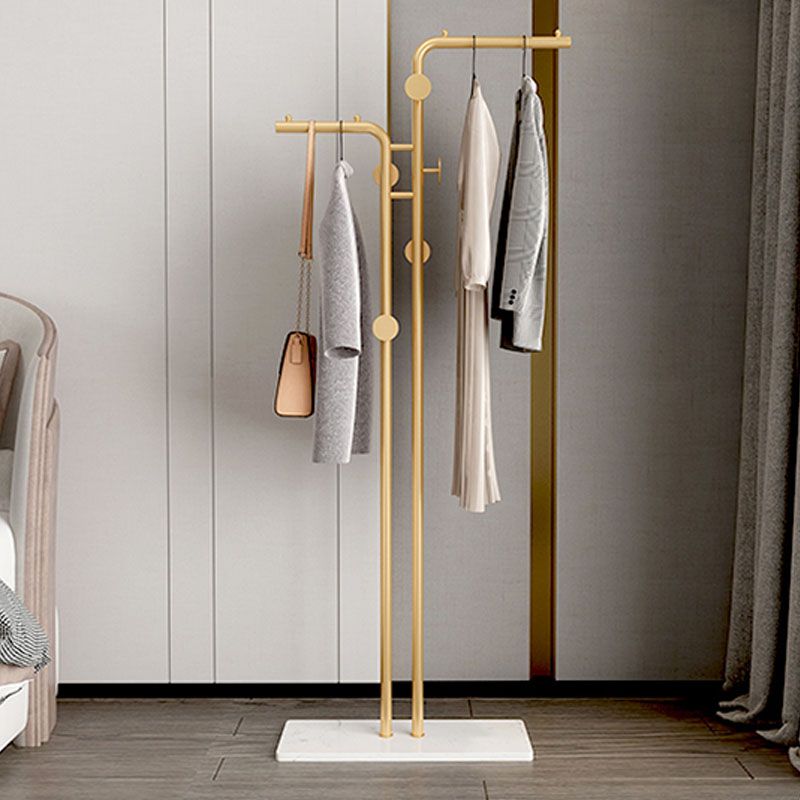 Gorgeous Coat Rack Solid Color Metal Coat Rack with Marble Bottom