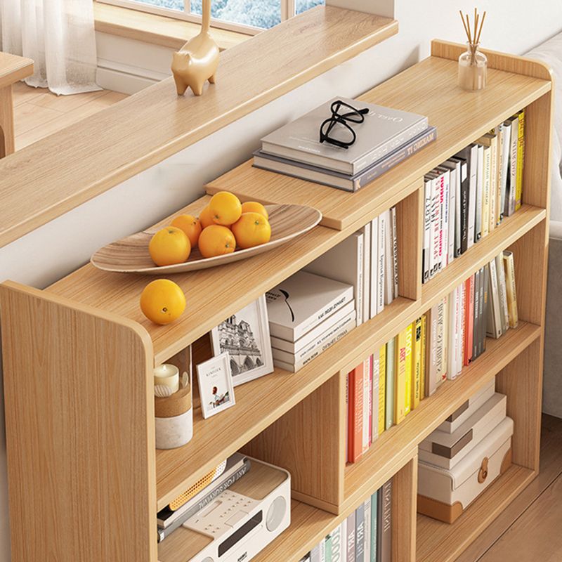 Wooden Engineered Wood Bookshelf Closed Back Modern Bookcase with Shelves