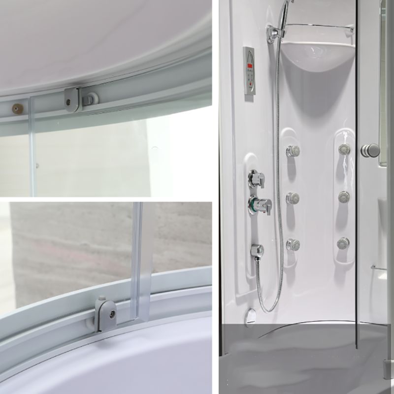 Rounded Tub & Shower Kit Clear Tempered Glass Tub & Shower Kit with Base Kit