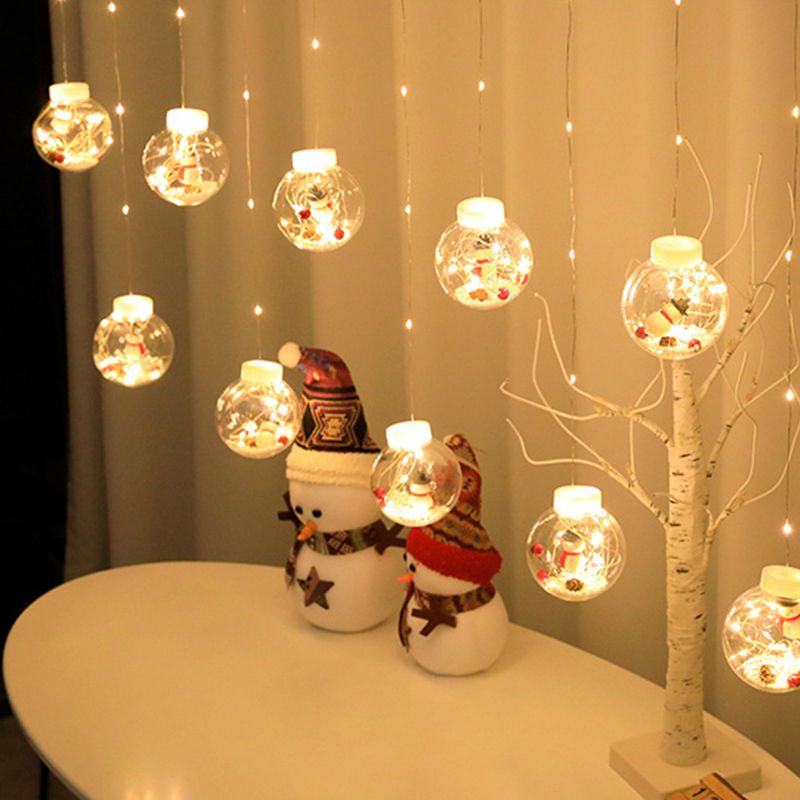 Modern LED Copper Wire Rope Light Global White Christmas Curtain Lights