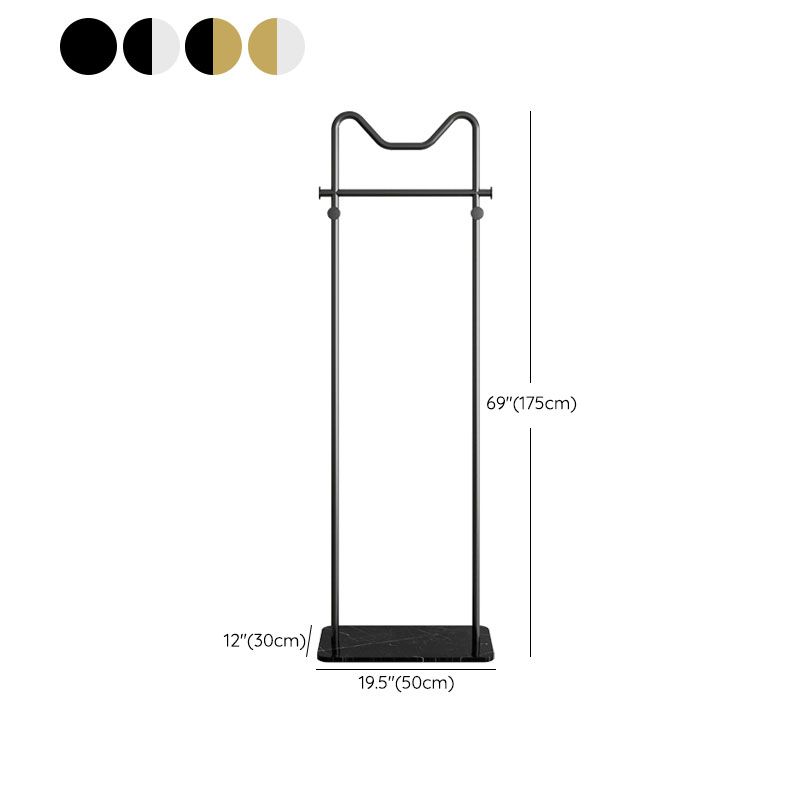 Modern Style Metallic Coat Rack Solid Color Hooks Design Free Standing Coat Rack