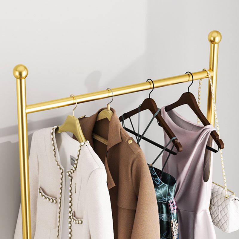 Metal Coat Hanger Modern Style Simple Household Floor Coat Rack with Pulley