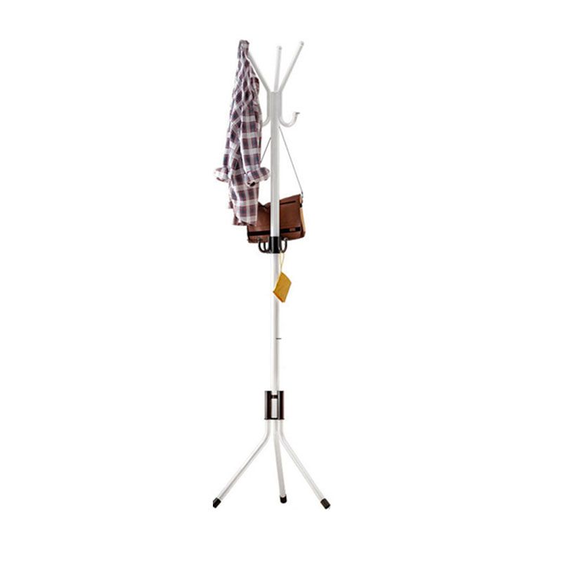 Contemporary Coat Rack Free Standing Coat Hook Metal Tripod Hall Stand