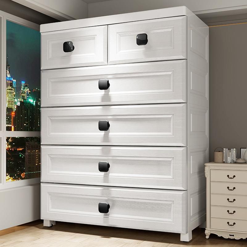 Ultra-Modern Vertical Kids Dressers Plastic Kids Furniture with Drawers for Bedroom