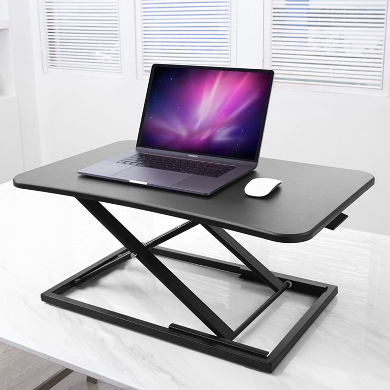 Folding Office Standing Desk Converter Rectangular Shaped in Black/White/Grey