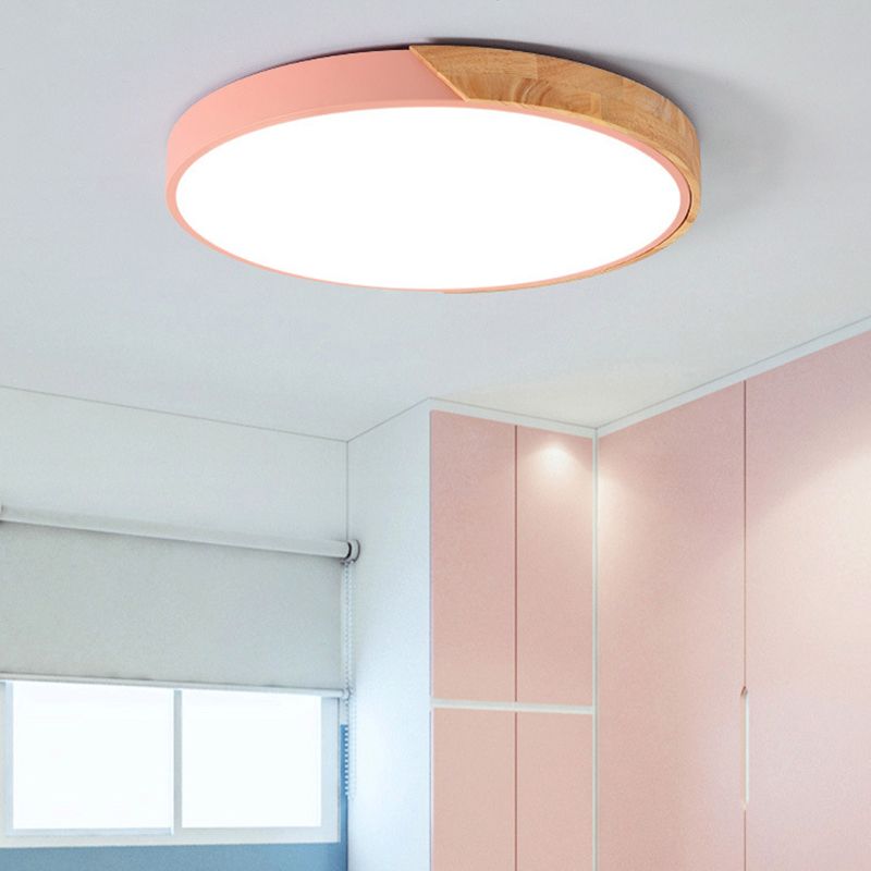 Metal Circle Ceiling Light Fixture Nordic LED Ceiling Flush Mount