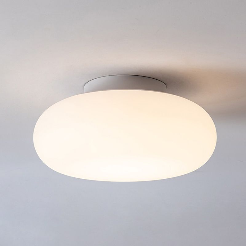 White Single Modernism Flush Mount Lighting LED Ceiling Light for Foyer