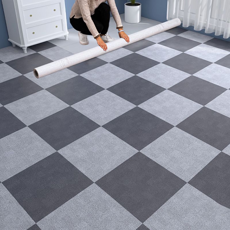 Fabric Look Plastic Floor Water Resistant Square Edge Floor Tiles