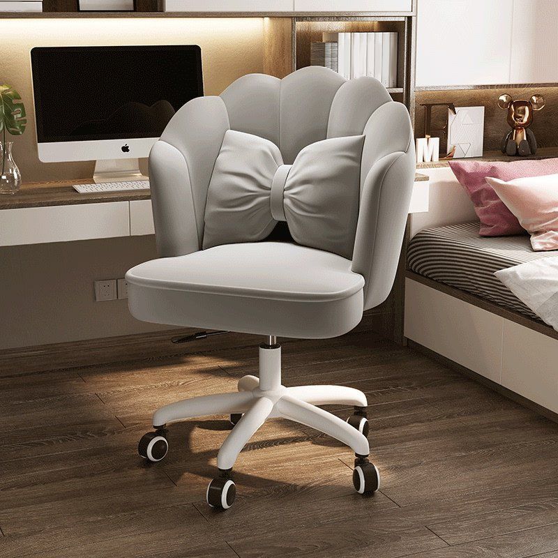 Modern Velvet Computer Desk Chair Armless Upholstered Office Chair