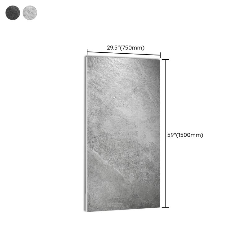 Rectangle Floor Tile Straight Edge Pure Color Floor Tile for Living Room