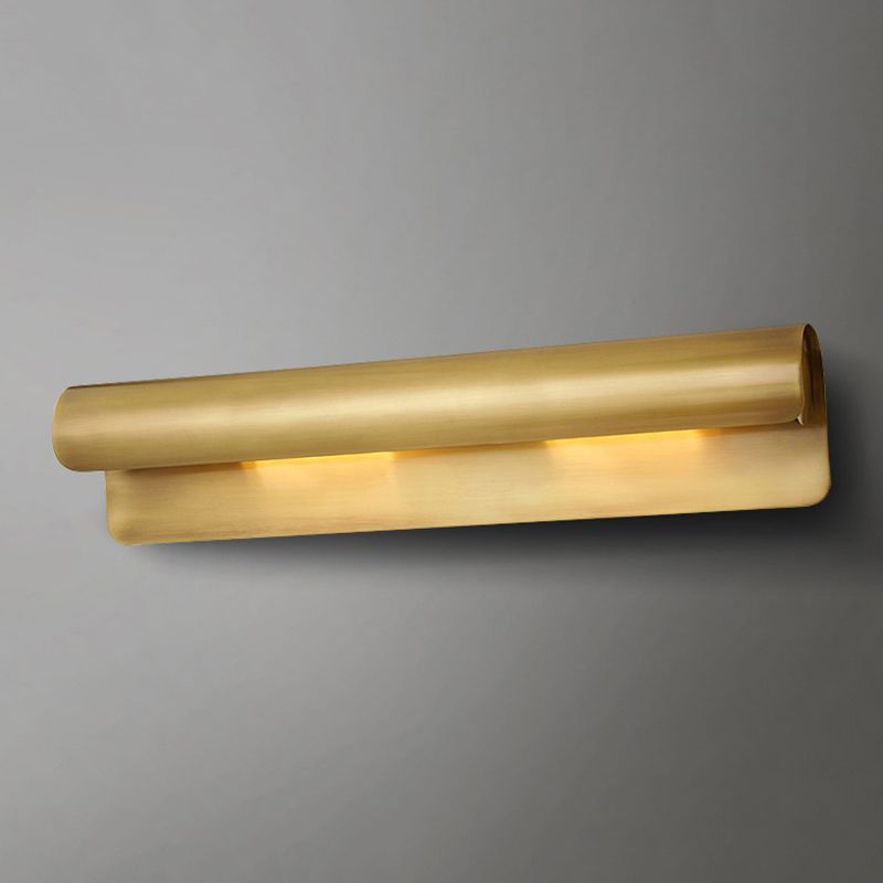 Modern Mirror Front Light Gold Vanity Light with Copper Shade for Bathroom