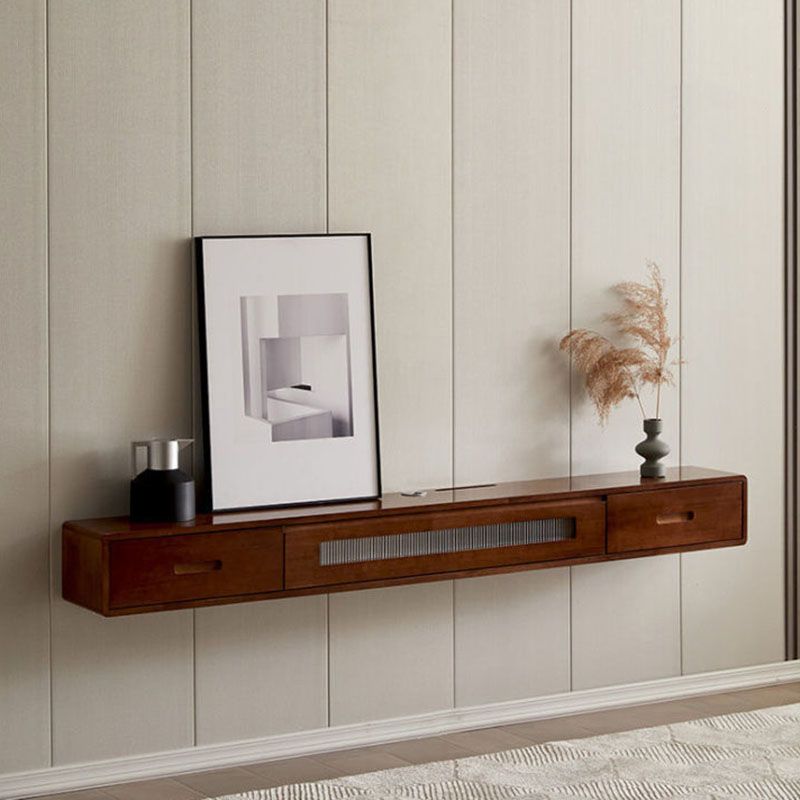 Contemporary TV Console Solid Wood TV Media Console with Drawers