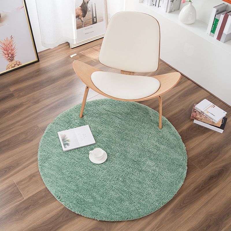 Casual Multicolored Nordic Rug Polypropylene Solid Color Carpet Non-Slip Backing Machine Washable Rug for Bedroom