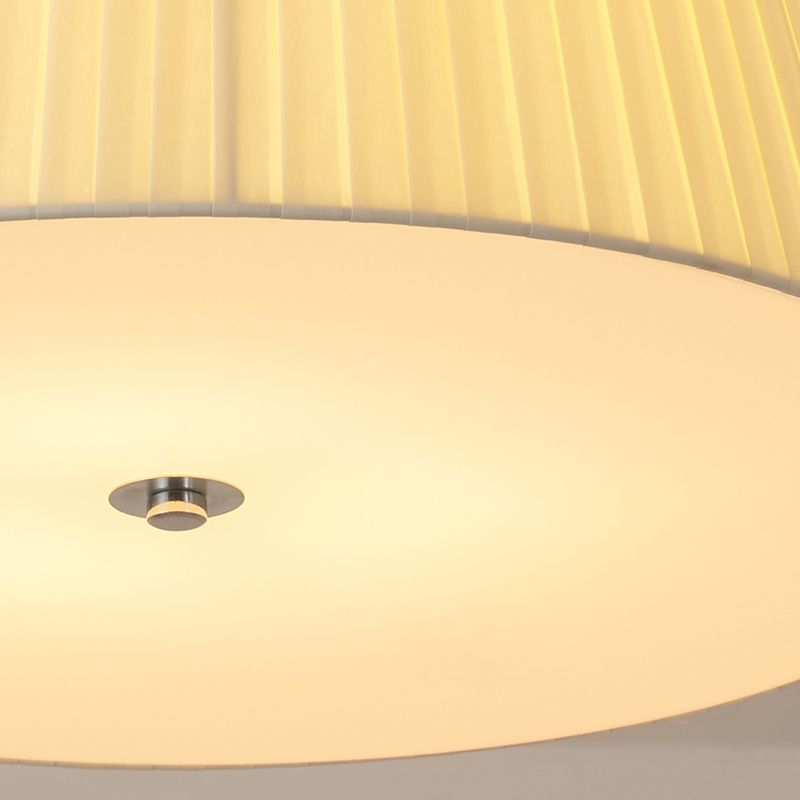 American Style Ceiling Light Cylinder Shape Ceiling Lamp with Fabric Shade for Living Room