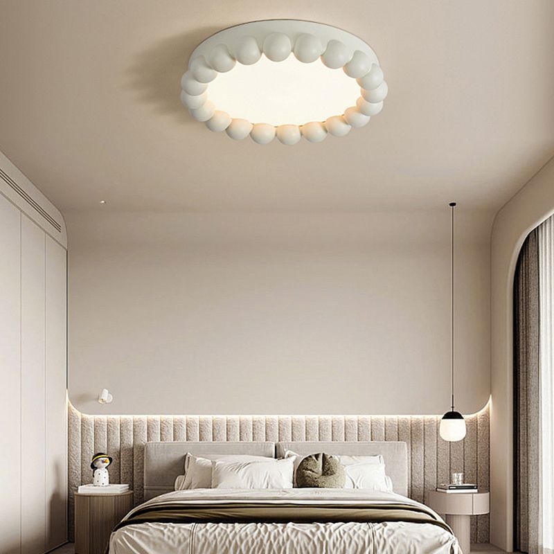 Contemporary Round Ceiling Flush Metal and Acrylic Flush Mount