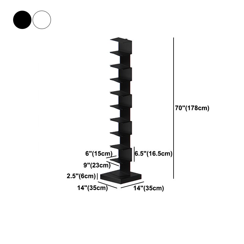 Closed Metal Bookcase Modern Geometry Shelves for Study Room